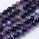 Natural Striped Agate/Banded Agate Beads Strands(G-G753-07-6mm)-1