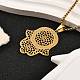 304 Stainless Steel Hollow Religion Hamsa Hand Pendant Necklaces(NJEW-M086-01G)-5