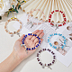 6Pcs 6 Colors Glass & Acrylic Imitation Pearl Beaded Stretch Bracelets Set(BJEW-FI0001-37)-3