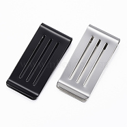 304 Stainless Steel Money Clips, Mixed Color, 55x25x7.5mm(STAS-H405-23)