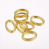 CCB Plastic Linking Rings, Oval, Golden, 26x18x3mm, Hole: 11.5x20mm(CCB-F006-60G)