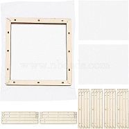 Basswood Assembled Paper Making Frame, with Gauze, Square, PapayaWhip, 200x200mm(DIY-WH0001-74)