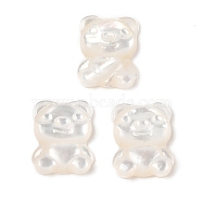 Natural White Shell Cabochons, Bear, 12x10x3mm(SSHEL-I026-21B)