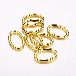 CCB Plastic Linking Rings, Oval, Golden, 26x18x3mm, Hole: 11.5x20mm(CCB-F006-60G)