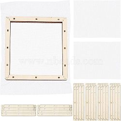 Basswood Assembled Paper Making Frame, with Gauze, Square, PapayaWhip, 200x200mm(DIY-WH0001-74)