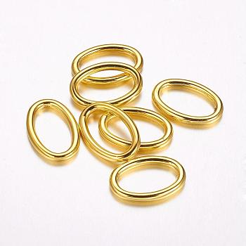 CCB Plastic Linking Rings, Oval, Golden, 26x18x3mm, Hole: 11.5x20mm
