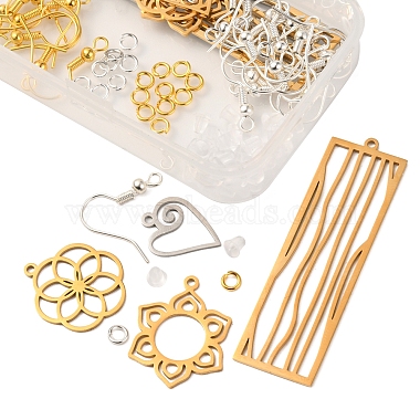 Kit de fabrication de boucles d'oreilles en filigrane bricolage(DIY-YW0006-25)-2