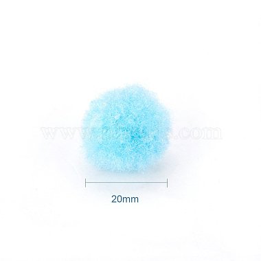 20mm multicolor сортированные pom poms шарики около 500pcs для украшения куклы ремесла diy(AJEW-PH0001-20mm-M)-5