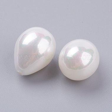 Perles de coquille semi-percée(X-BSHE-G017-16x12mm-17)-2