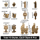 90Pcs 15 Style Zinc Alloy & Alloy Pendants(FIND-NB0001-62)-2
