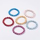 Synthetic Turquoise Beaded Stretch Bracelet(BJEW-P208-M-10mm)-1