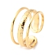 304 Stainless Steel Triple Line Open Cuff Rings(RJEW-D002-35G)-3