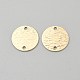 Brass Textured Connector Charms(KK-WH20020-06G)-1