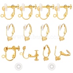 12Pcs 2 Style Clip-on Earring Findings, with 12Pcs TPE Plastic Pads, Golden, 17~19x6~13.5x5~9mm, Hole: 1~1.2mm, 6Pcs/style(DIY-SC0019-19)