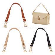 WADORN 3Pcs 3 Colors PU Leather Bag Straps, with Alloy Swivel Clasps & D-Ring, Mixed Color, 33.5x1.3cm, 1pc/color(FIND-WR0010-14)