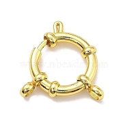 Ion Plating(IP) Stainless Steel Spring Ring Clasps, Real 18K Gold Plated, 23.5x16.5x4mm, Hole: 0.5mm & 2mm(STAS-G347-17C-G)