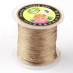 Round Metallic Thread, 12-Ply, Saddle Brown, 1mm, about 54.68 yards(50m)/roll(MCOR-L001-1mm-15)