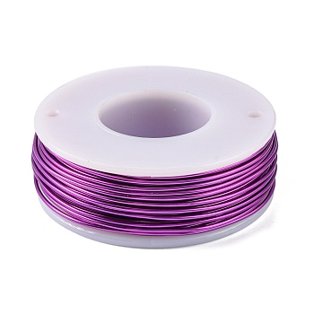 Round Aluminum Wire, Purple, 18 Gauge, 1mm, about 23m/roll
