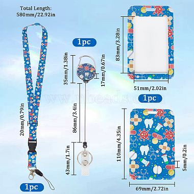 ensembles de porte-badges d'identification en plastique abs sunnyclue(AJEW-SC0002-23D)-2