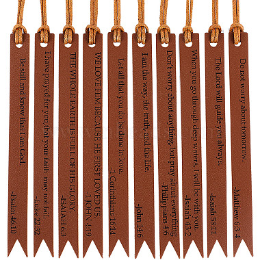 Saddle Brown Leather Bookmarks