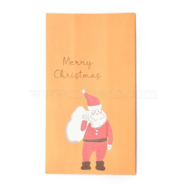 Рождественские тематические прямоугольные бумажные складные сумки(CARB-L008-04A)-5
