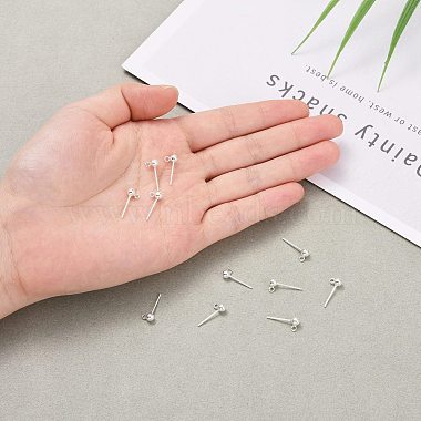 925 Sterling Silver Ear Stud Findings(X-STER-K167-042C-S)-5