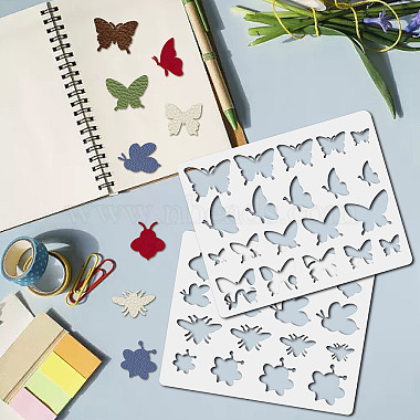 12Pcs 12 Styles PET Plastic Hollow Out Drawing Painting Stencils Templates(DIY-WH0470-001)-4