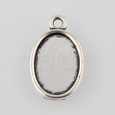 Antique Silver Oval Alloy Pendants