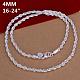 Popular Silver Color Plated Brass Rope Chain Necklaces For Men(NJEW-BB12699-20)-2