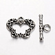 Butterfly Tibetan Silver Toggle Clasps(AB2115Y)-1