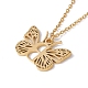 Initial Letter with Butterfly Pendant Necklace(NJEW-C026-01G-B)-3