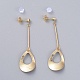 Brass Dangle Stud Earrings(EJEW-JE03967-03)-1