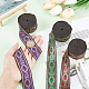 Elite 3Pcs 3 Colors Ethnic Style Embroidery Polyester Ribbons(OCOR-PH0003-93)-3