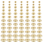 6 Styles Rack Plating Brass Spacer Beads, Long-Lasting Plated, Cadmium Free & Lead Free, Flat Round, Real 18K Gold Plated, 3~8x1.5mm, Hole: 1.2~1.8mm(KK-BC0015-05)