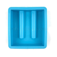 Hydroponic Flower Holder Silicone Molds, Plant Propagation Station Resin Casting Molds, Planter Vase Molds, Deep Sky Blue, Rectangle, 138x150x34mm(PW-WG35717-02)