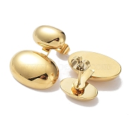 Ion Plating(IP) 304 Stainless Steel Stud Earrings, Manual Polished, Oval Ear Studs, Golden, 20x16.5mm(EJEW-C062-06G)