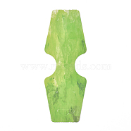 Cardboard Fold Over Paper Display Hanging Cards, Used For Necklace, Earrings and Pendants Accessory Display, Green, 120x45x0.4mm, Hole: 2mm and 6.5x18mm(CDIS-E007-27)
