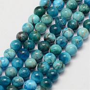 Natural Apatite Beads Strands, Round, 6.5mm, Hole: 1mm, about 62pcs/strand, 15.7 inch(G-D856-01-6.5mm)