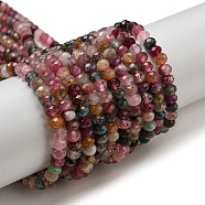 Natural Tourmaline Beads Strands, Faceted, Rondelle, 4~5x2.5~3mm, Hole: 0.8mm, about 146pcs/strand, 15.94 inch(40.5cm)(G-D0010-23D)