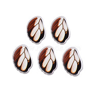 Printed Translucent Acrylic Pendants, Butterfly, Saddle Brown, 21.5x13.5x2mm, Hole: 1.5mm(OACR-N133-028)