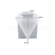 DIY Silicone Candle Molds, Resin Casting Molds, Clay Craft Mold Tools, Cone, White, 7.4x6.5x10cm(PW-WG4946B-05)