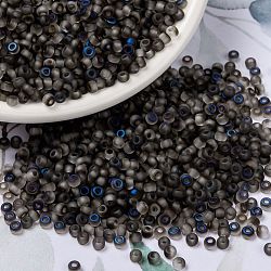 MIYUKI Round Rocailles Beads, Japanese Seed Beads, (RR4556) Azuro Matte, 8/0, 3mm, Hole: 1mm, about 422~455pcs/bottle, 10g/bottle(SEED-JP0009-RR4556)