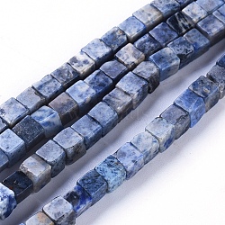 Natural Dumortierite Quartz Beads Strands, Cube, 4~4.5x4~4.5x4~4.5mm, Hole: 0.8mm, about 96pcs/strand, 15.75 inch(40cm)(G-D0020-04B)