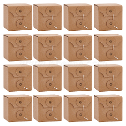 Square Kraft Paper Folding Boxes, for Gift Wrapping, BurlyWood, Finished Product: 7x7x7cm, 22.5x14x0.5cm(CON-WH0094-09)