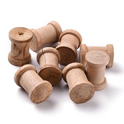 (Defective Closeout Sale: Blackening and Cracking) Wood Thread Bobbins, for Embroidery and Sewing Machines, BurlyWood, 18x24.5mm(ODIS-XCP0001-08)