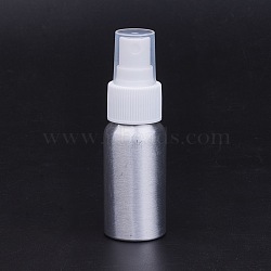 Refillable Aluminum Bottles, Salon Hairdresser Sprayer, Water Spray Bottle, Platinum, White, 104x32mm, Capacity: 30ml(1.01fl. oz)(MRMJ-XCP0001-22)