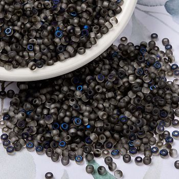 MIYUKI Round Rocailles Beads, Japanese Seed Beads, (RR4556) Azuro Matte, 8/0, 3mm, Hole: 1mm, about 422~455pcs/bottle, 10g/bottle