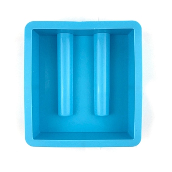 Hydroponic Flower Holder Silicone Molds, Plant Propagation Station Resin Casting Molds, Planter Vase Molds, Deep Sky Blue, Rectangle, 138x150x34mm