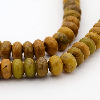 Natural Larderite Shoushan Tianhuang Stone Rondelle Bead Strands, 8x5mm, Hole: 1mm, about 80pcs/strand, 15.75 inch