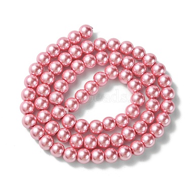Eco-Friendly Dyed Glass Pearl Bead Strands(X-HY-A008-6mm-RB109)-2